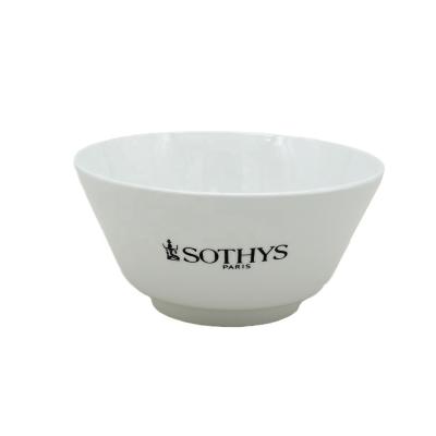 China White and Black Ramen Soup Ceramic Serving Bowl Microwave Mixer Viable Ceramic Bowls for sale