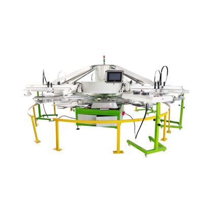 China Automatic Printing T Shirt 6 Color 15 Stations Screen Printing Machine With High Productivity Factory Supply for sale