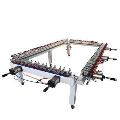 China Stretching high quality automatic mesh screen mesh stretching machine for mesh silk printing stretching for sale