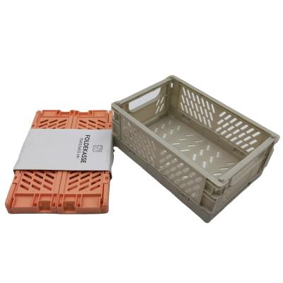 China Multifunctional Folding Plastic Foldable Desktop Food Letter Document Desktop Storage Box Tray Organizer Home Use Cosmetic for sale