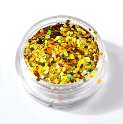 China Environmental 80G PVC Glitter Mix Color Sequins for Party Decoration or Nail Art Environmental Sparkles PVC Hexagon Confetti for sale