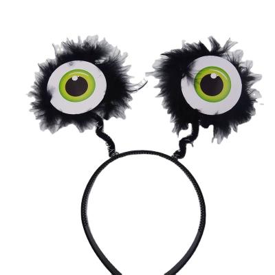 China Wholesale Scary Terror Halloween Eyes Hair Band Funny Flashing Party Supplies Horror Eyeballs Headband for sale