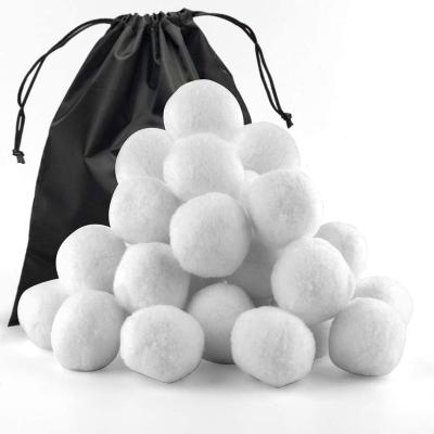 China DIY Opens Indoor Toys Snowball White Pom Poms Christmas Kids Adults Plush Pompom Game Bulk 6 Pieces for sale