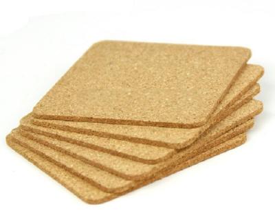 China China Wholesale Customizable Cork/Wooden Square Coasters With Cork Bottom for sale