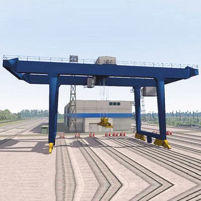 China Rtg Container Gantry Crane Double Girder Trolley 50T Lifting Speed Customized for sale