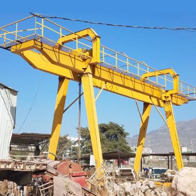 China 50 Ton Electric Mobile Rail Mounted Double Girder Gantry Crane Compact Structure for sale