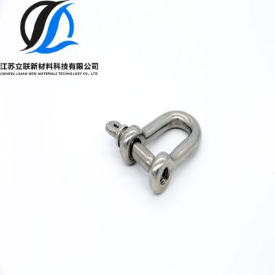 China Stainless Steel Stainless Steel D and Bow Shackle with Screw Collar Pin for sale