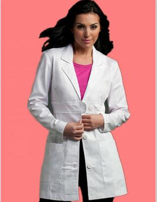 China Hospital Belt Lab Coat Women And Lab Coat Design With CE And CPSIA Testing for sale