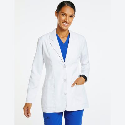 China Long Sleeve Lab Coat Hospital Doctor Lab Coat White Scrub Nurse Lab Coat For Women for sale