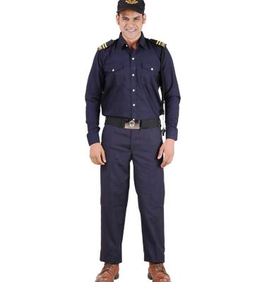 China High Quality Custom Made Navy Blue Safety Uniform Set Wholesale Men's Long Sleeve Clothing Shirts And Pants Set for sale