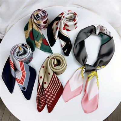 China High Quality Square Customize Real Colorful Printings Stewardess Accessories Stewardess Silk Neck Scarf for sale