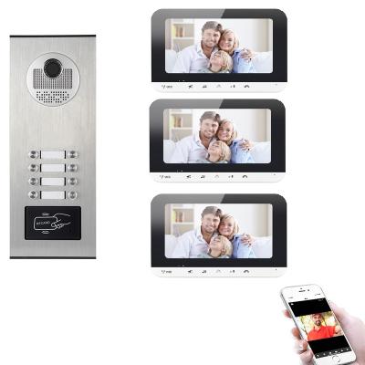 China 7 Inch Multi Monitor Apartment Video Door Phone Intercom for Building and Apartments with Multi Rooms V90S-660 for sale