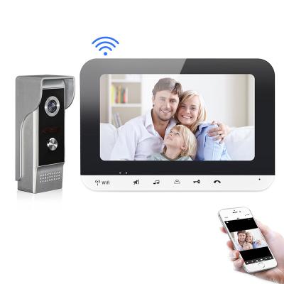 China Vila Hotels Ip 65 Home Bedroom Apartment Waterproof Doorbell Intercom With Video Phone Wifi Video Door Phone 7 Inch Monitor Video Intercom Doorbell for sale