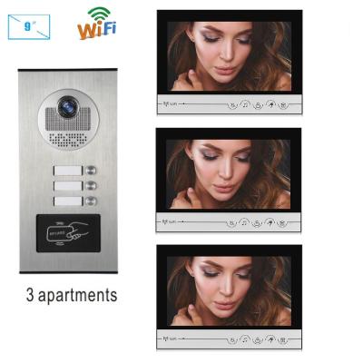 China Hot Sale 4 Wire Apartment Intercomunicadir Multi Video Door Phone High Quality 9 Inch Monitor V90S-660 Color Video Door Phone for sale