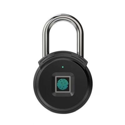 China Locker Security Fingerprint Padlock IP65 Waterproof Keyless Smart Digital Fingerprint Zinc Alloy Lock Smart Door Lock For Bag for sale