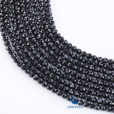 China Jewelry Making Jewelry Wholesale Accessory Black Spinel Faceted Gemstone Beads Glass Beads For Jewelry Making Loose Gemstone Women Accessories for sale