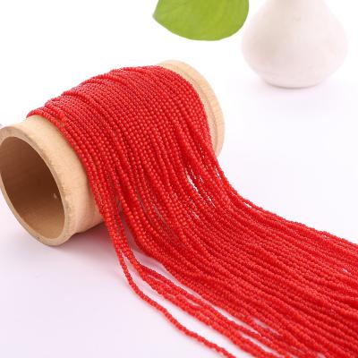 China Wholesale DIY Bracelet Red Natural Stone Beads 2mm Loose Round Beads For Jewelry for sale