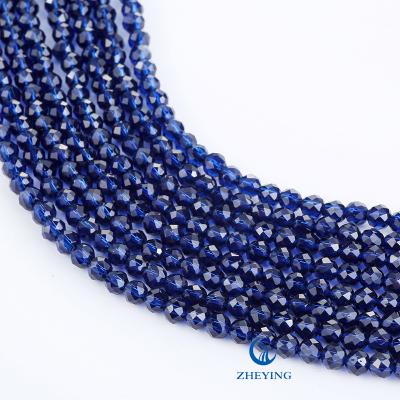 China DIY Bracelet Hand Cut Faceted 2mm Cube Fluorite Dark Blue Green Spinel Gemstone Loose Stone Beads For DIY Jewelry for sale