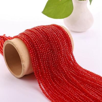 China Wholesale 3mm DIY Bracelet Rondelle Faceted Red Hydro Glass Beads Beads for sale