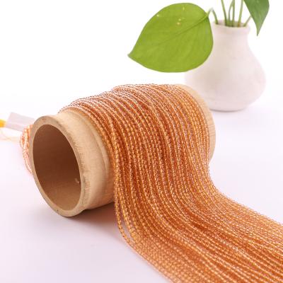 China Jewelry Making Factory Direct 2mm Champagne Spinel Faceted Loose Round Beads For Bracelet Making for sale