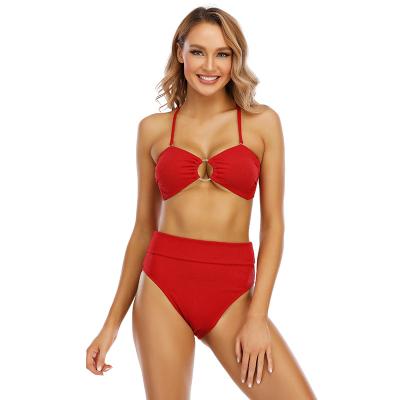 China Latest Breathable Underwire Sling Push Up Bra Backless Swimming Ladies Sexy Triangle Swim Shorts Womens Swimwear Two Piece Swimsuit for sale