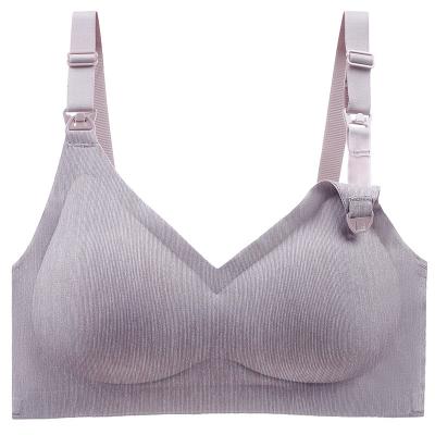 China Custom Seamless Daily Feeding Lift Up Bra Mom One Piece Comfortable Wire Free Underwear Lactation Care Maternity Bra for sale