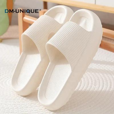 China Cushioning DM SINGLE OEM Non Slip PVC Home Bathing Sandals Logo Custom Unisex Slides EVA Slippers For Women And Men for sale