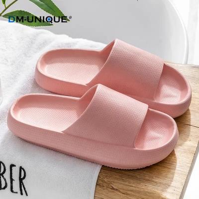 China Cushioning DM's UNIQUE OEM Logo Custom Black Home Bathing EVA PVC Slides Unisex Slippers Pour Sandals For Women And Men for sale