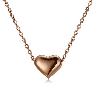 China 2022 new romantic three-dimensional love heart necklacefor women pendant classic clavicle chain for sale