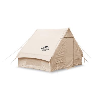 China Tube Type Tent Stake Naturehike 3*2.1M Inflatable Canvas Tent Cotton Air Pole Tent For Outdoor Camping Glamping Party for sale