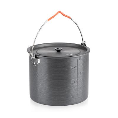 China Naturehike 6L 10L Large Capacity Aluminum Alloy Metal Camping Equipment Cookware Cooking Hanging Pot for sale