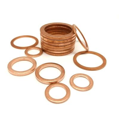 China Hydraulic Manufacturer Marine Copper Sealing Gasket Ring Metric M5-M48 Sealing Gasket Wholesale Price Copper Gasket for sale