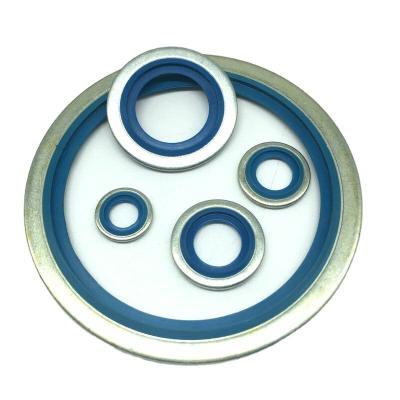 China Gasket For Threaded Connection Of Valve Hydraulic Hose Standard Size NBR Composite Gasket , Carbon Steel Bonded Composite Gasket for sale