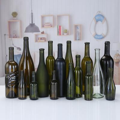 China Wholesale Beverage Bordeaux Burgundy Wine Glass Bottle 375ml 500ml 750ml 1000ml for sale