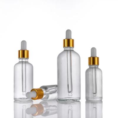 China Cosmetic 10ml 15ml 20ml 30ml 50ml 100ml frosted amber serum round dropper essential oil glass bottle with dropper pipette for sale