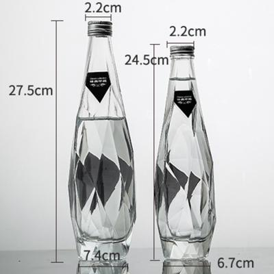 China Wholesale Custom Glass Bottle 50cl Beverage OEM and ODM Factory Design Juice Wine Bottle Beverage Glass Bottle Water Lovely for sale