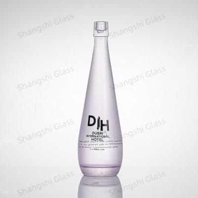 China Super Mineral Beverage Flint White Water Glass Bottle And Soda Glass Bottles With Screw Cover for sale