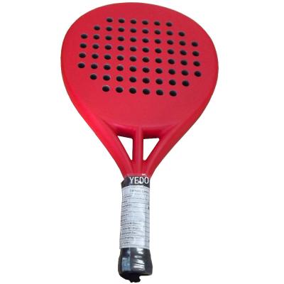 China Durable 38mm 3K / woven titanium racquet beach tennis padel fiberglass OEM padel rackets for sale