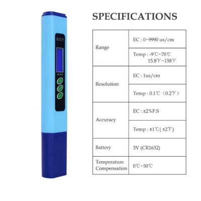 China High Accuracy Portable Water Quality Analyzer Water Treatment Industry Water Quality EC/TEMP 913 Meters Backlight for sale