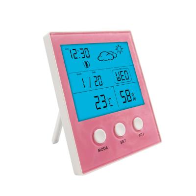 China China Indoor 2018 Thermo Hygrometers And Digital Time Indication Clock for sale