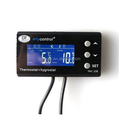 China Incubator Digital Thermostat Hygromstat For Pet Reotile Day And Night Incubatorr THC-220 for sale