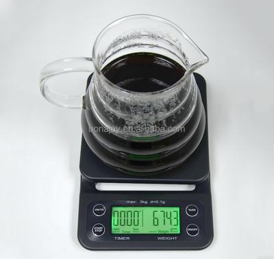 China Yes Household Chest Maker 5kg /0.1g Digital Coffee Scale With Timer for sale