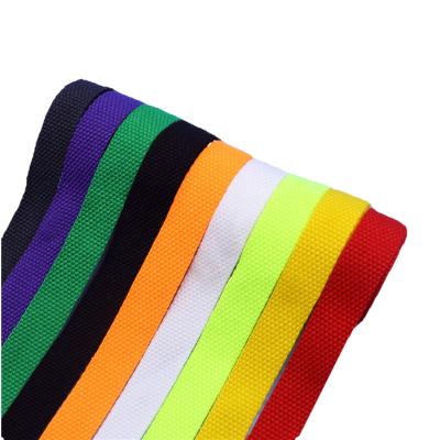 China Custom Multi Color Cotton Canvas Webbing Organic Polyester Cotton Webbing Garment For Bag Strap for sale