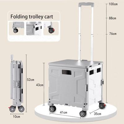 China Folding Mini Shopping Trolley For Elderly 4 Wheel Promotion Shopping Cart for sale