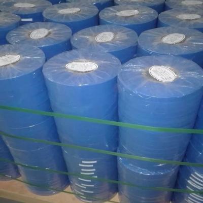 China Blue pvc 20mm label/20mm lifting sling label/blue ratchet strap label for sale