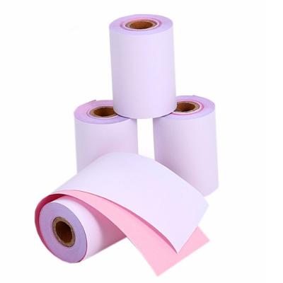 China Carbonless Paper 76mm*70mm NCR Cash Register Paper Roll Printing 2ply for sale