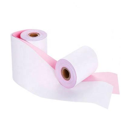 China 2 ply/3 ply carbonless paper NCR cash register paper roll sheet/reel 76mm*70mm as your request for sale