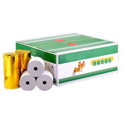 China POS ATM TAX Straight Small Thermal Paper Roll With Aluminum Film In Carton Package for sale