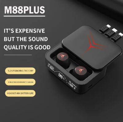 China Mobile Phone M88plus with 3 in 1 cable Power Bank Earbuds Wireless Headphone Hifi Stereo Headset Slide Charger Case Hearing Aids for sale