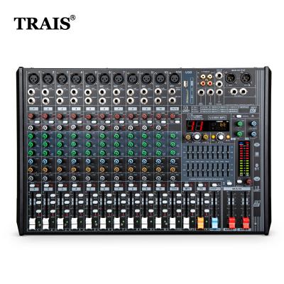 China Hot Selling Professional Performance Factory MGP12 Audio Mixer Channels With Digital Reverb Effect For Performance Wedding Party for sale